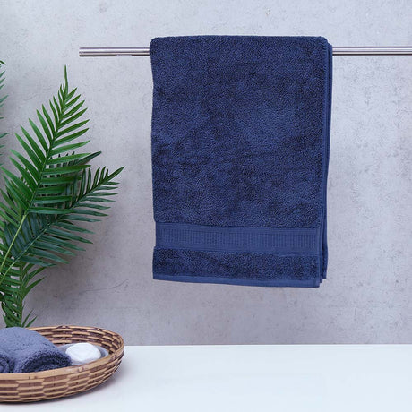 Nilkamal Solid 480 Gsm Cotton Bath Towel 75 X 150 Cm Dark Grey