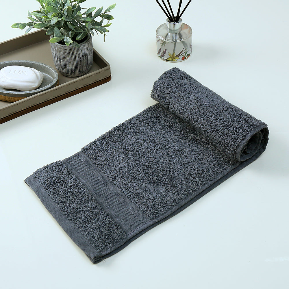 Cotton Hand Towel- Dark Grey
