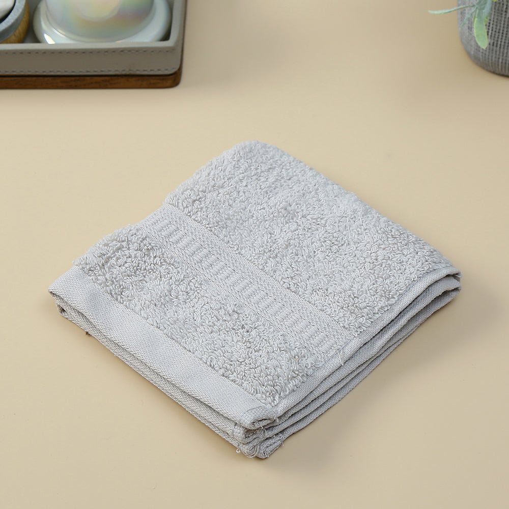 Cotton Face Towel- Light Grey