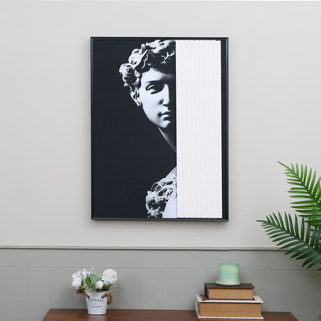 Nilkamal Man Hiding Wall Decor (Black & White)