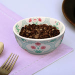 Floral 250 ml Serving Bowl- Green
