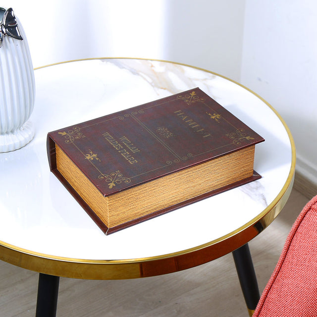Nilkamal Vintage Book Shaped Storage Box Large Brown