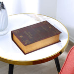 Vintage Book Shaped Storage Box (Large, Brown)