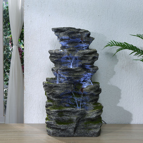 Nilkamal Decorative Stone Bowls Polyresin Water Fountain (Grey)