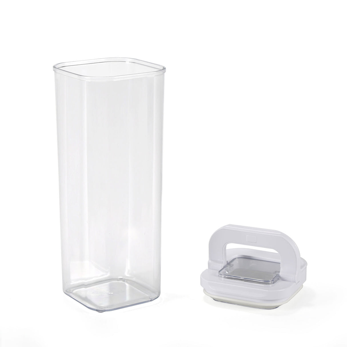 Square Shape 2300 ml Fliplock Canister (Transparent)