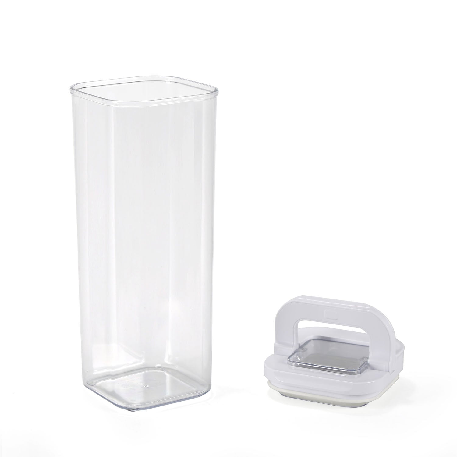 Square Shape 2300 ml Fliplock Canister (Transparent)