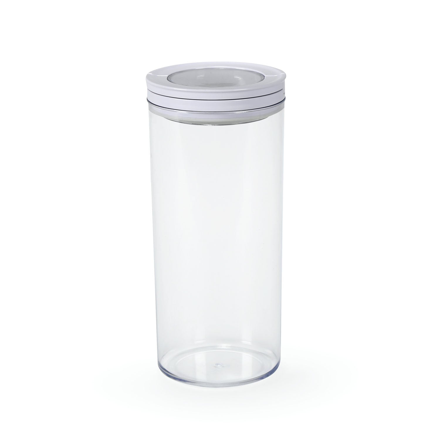Round Shape 1350 ml Fliplock Canister (Transparent)