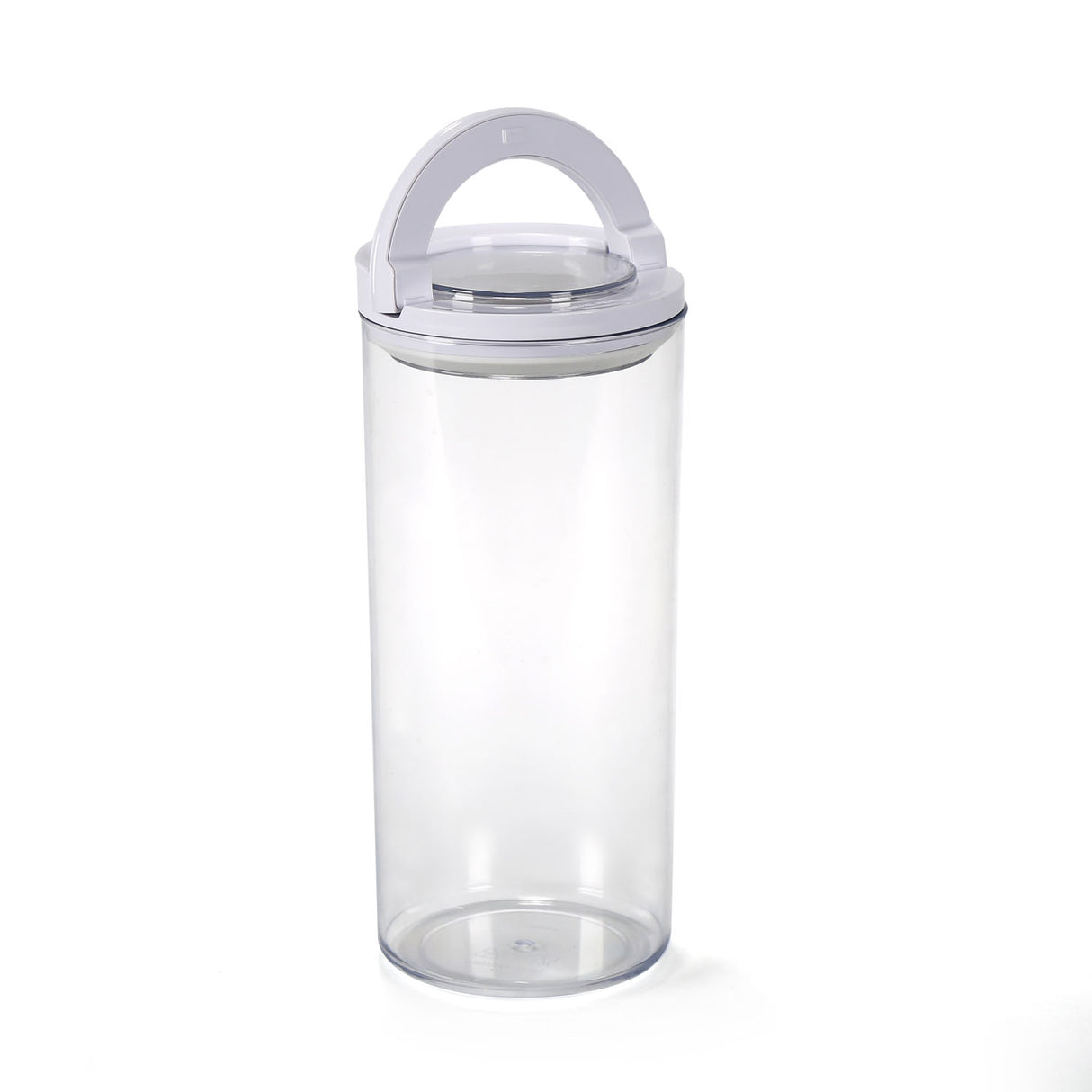 Round Shape 1350 ml Fliplock Canister (Transparent)