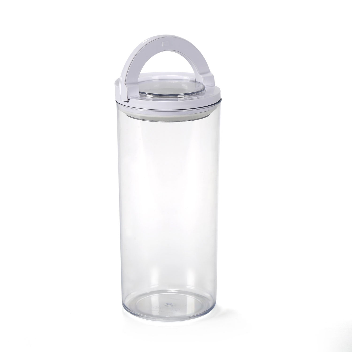 Round Shape 1350 ml Fliplock Canister (Transparent)
