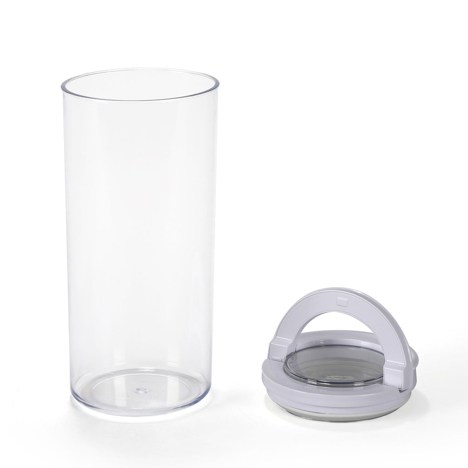 Round Shape 1350 ml Fliplock Canister (Transparent)