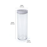 Round Shape 1800 ml Fliplock Container (Transparent)