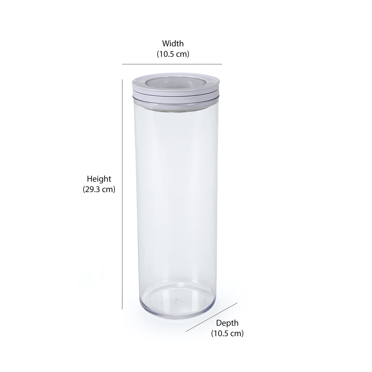 Round Shape 1800 ml Fliplock Container (Transparent)