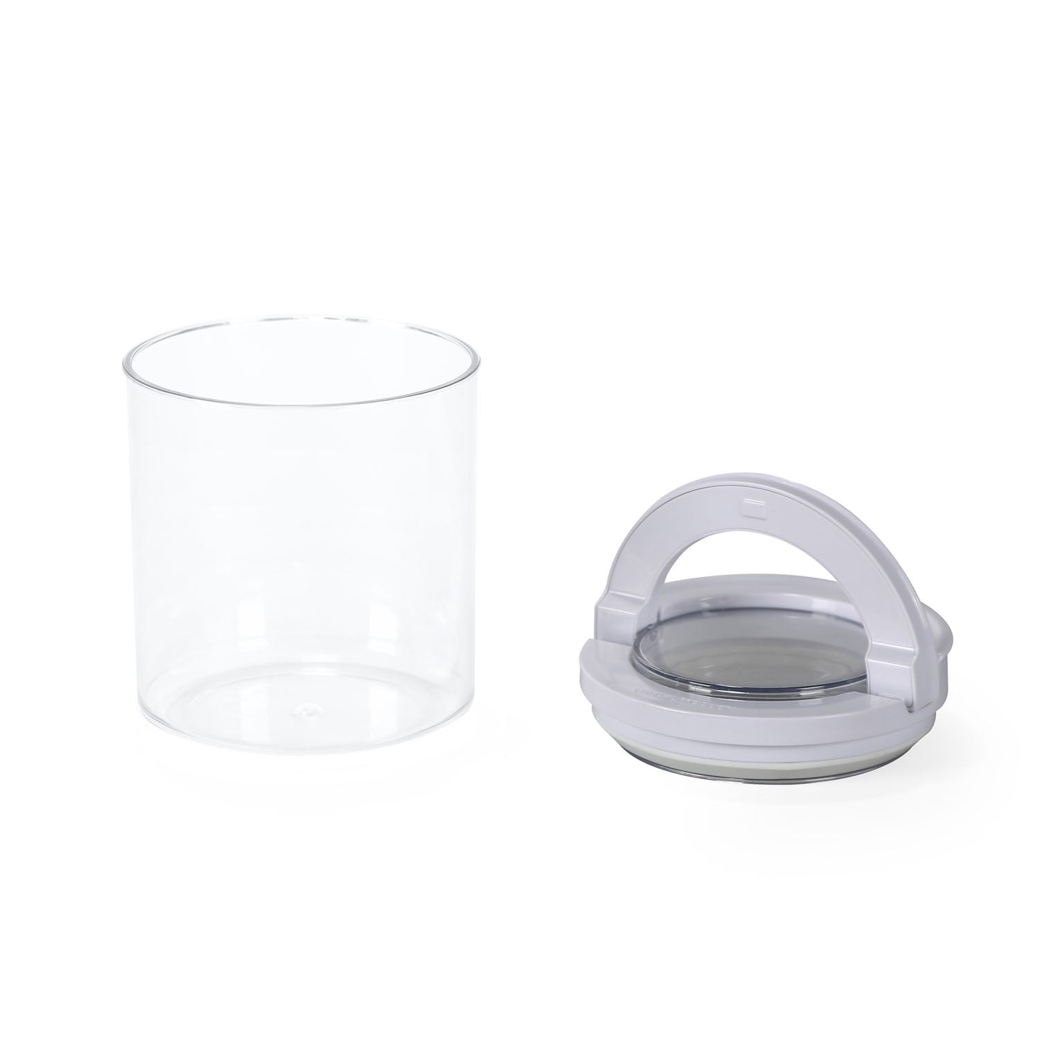 Round Shape 660 ml Fliplock Canister (Transparent)