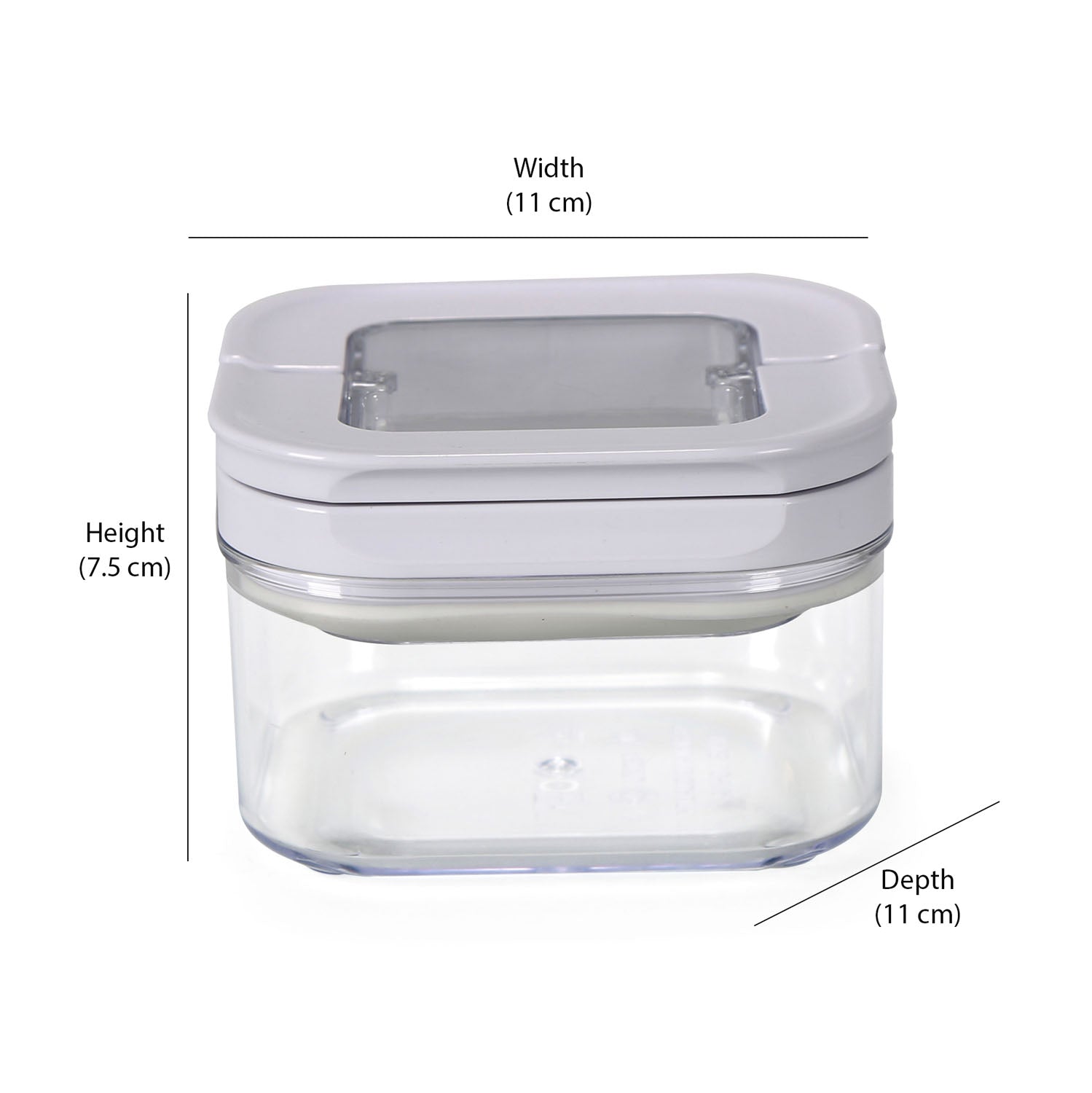 Square Shape 450 ml Fliplock Container (Transparent)