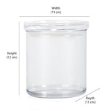 Round Shape 660 ml Canister (Transparent)