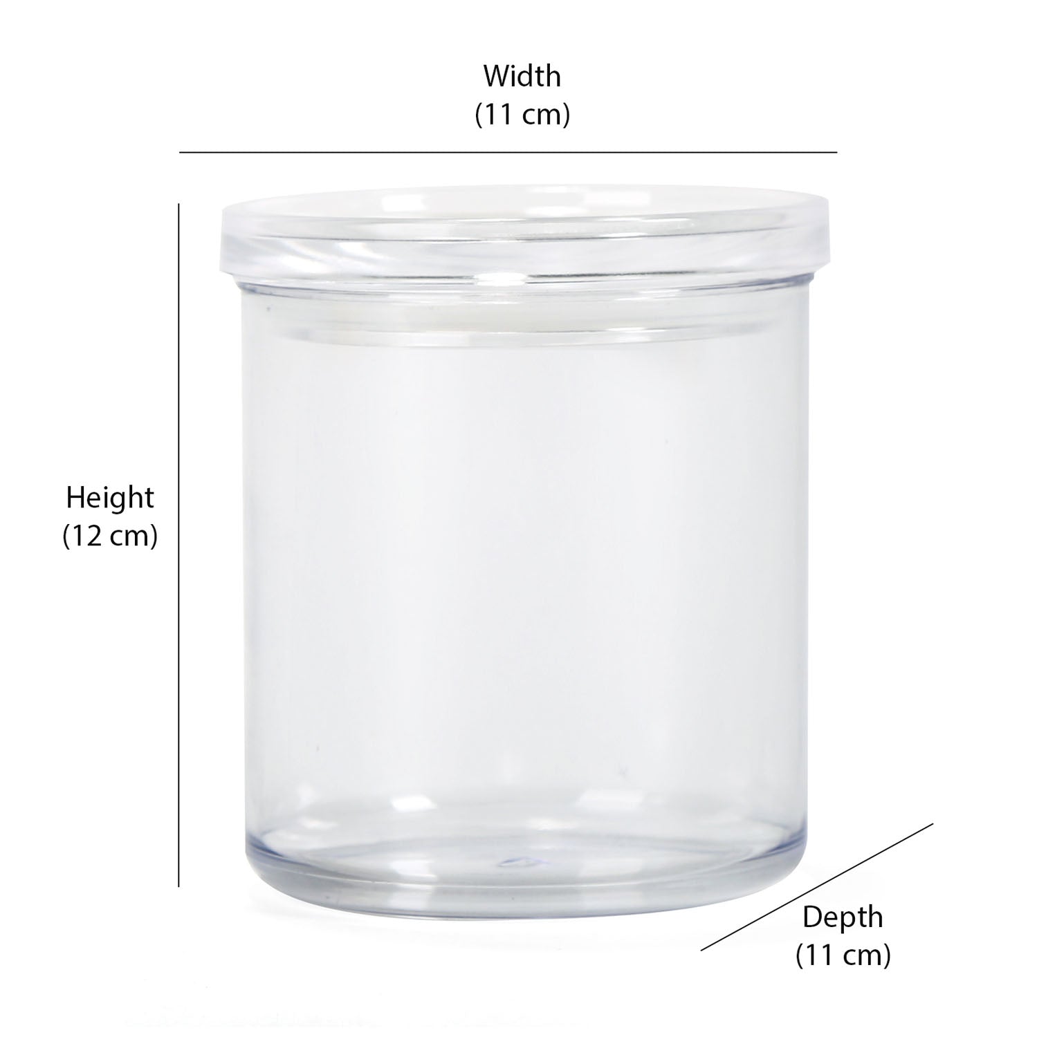 Round Shape 660 ml Canister (Transparent)