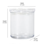 Round Shape 660 ml Canister (Transparent)