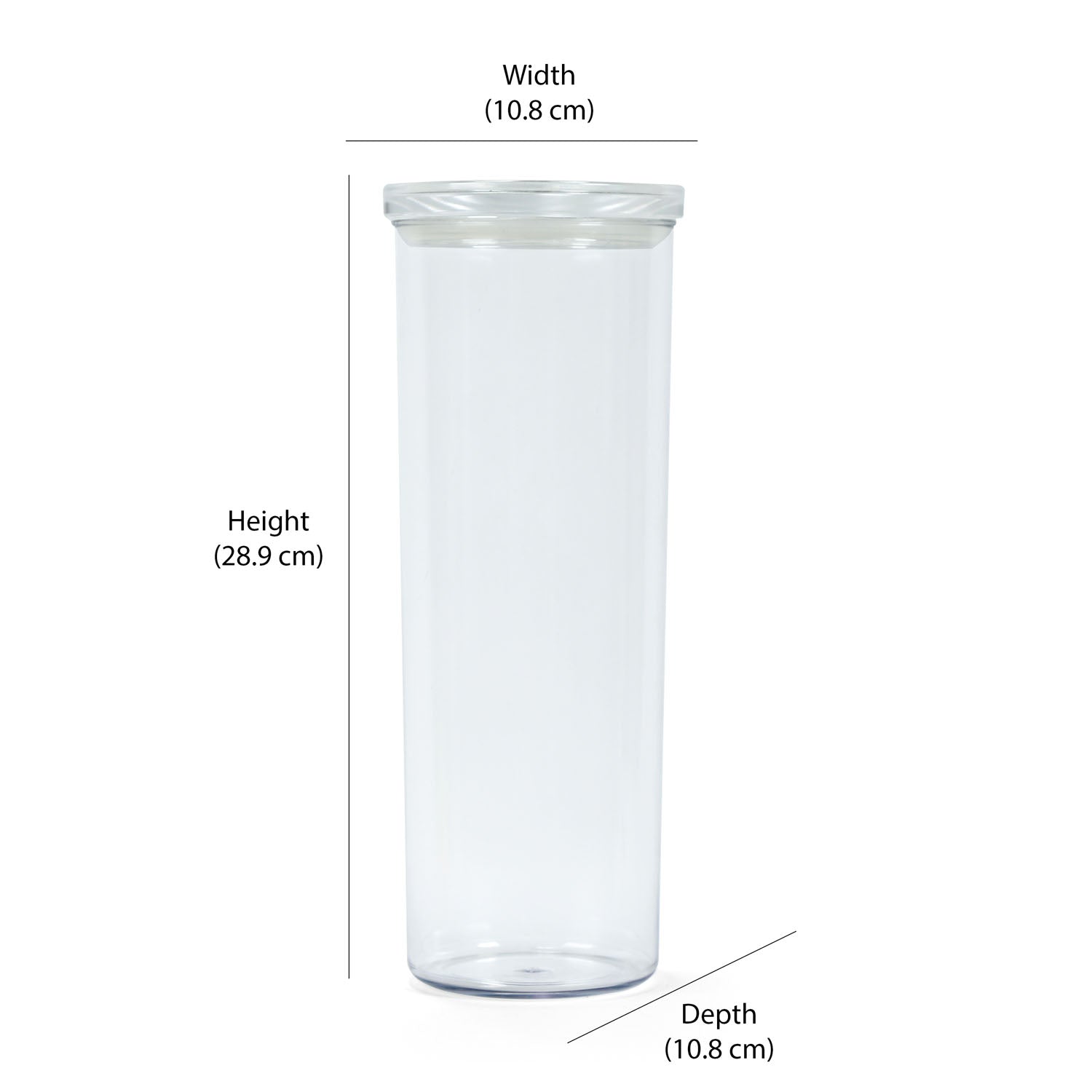 Round Shape 1800 ml Container (Transparent)
