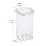 Square Shape 1700 ml Canister (Transparent)