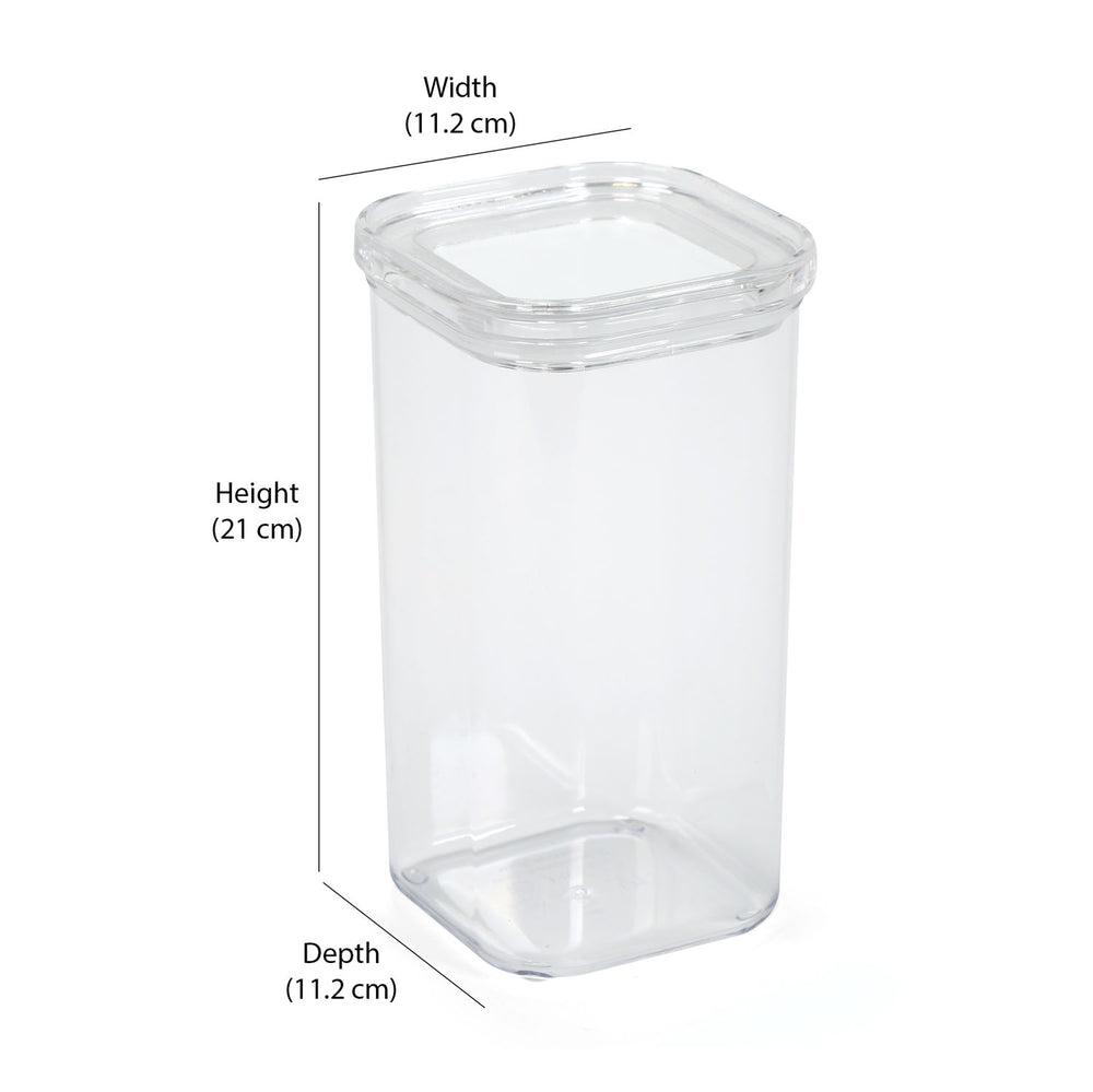 Square Shape 1700 ml Container (Transparent)