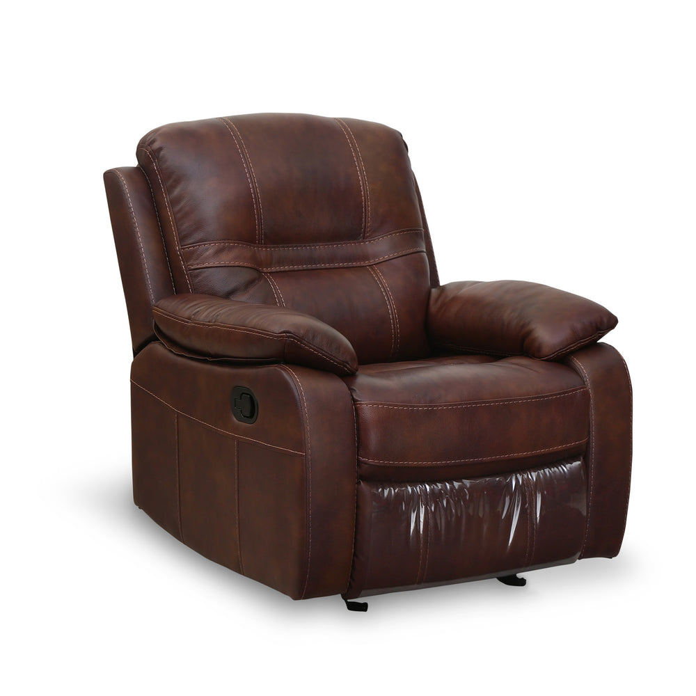 Wilson 1 Seater Sofa with Rocker Recliner- Brown