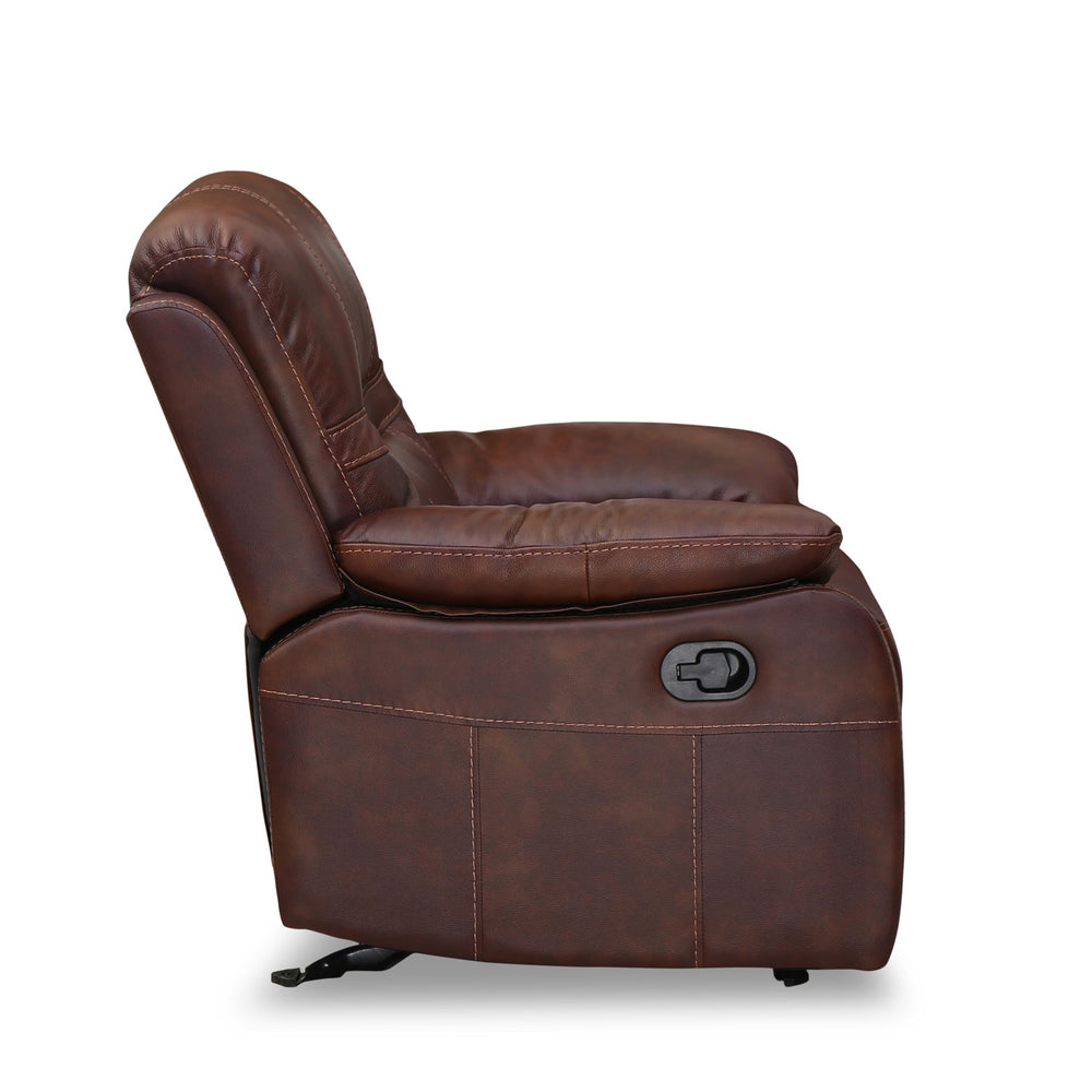 Wilson 1 Seater Sofa with Rocker Recliner- Brown