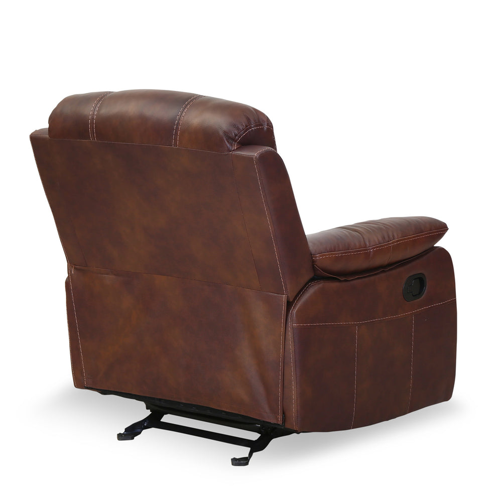 Wilson 1 Seater Sofa with Rocker Recliner- Brown