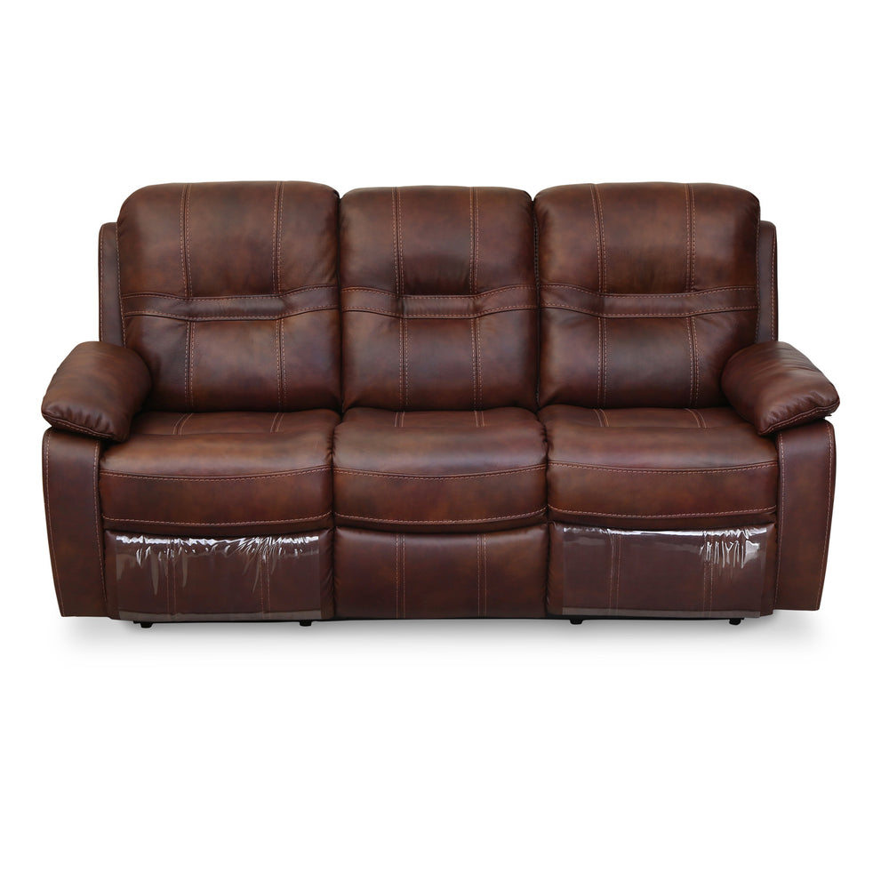 Wilson 3 Seater Manual Recliner- Brown