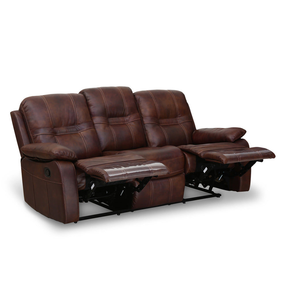 Wilson 3 Seater Manual Recliner- Brown