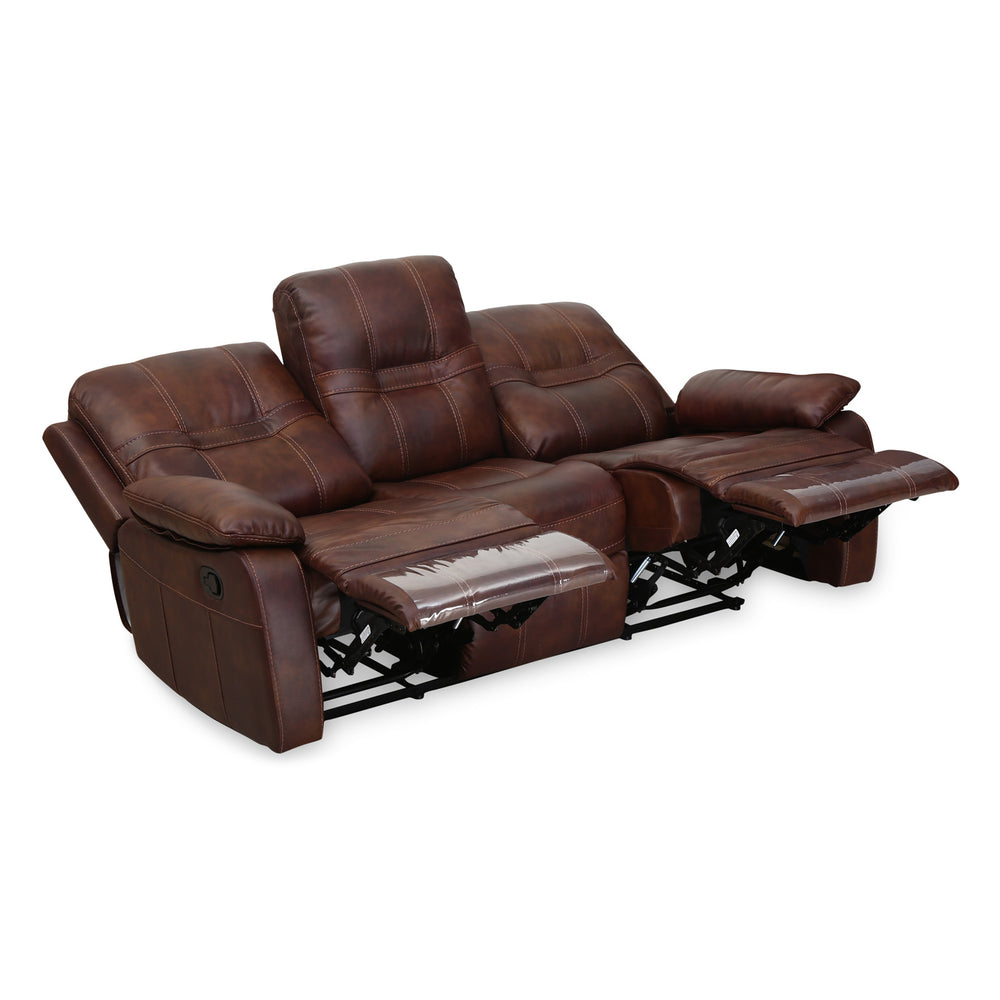 Wilson 3 Seater Manual Recliner- Brown