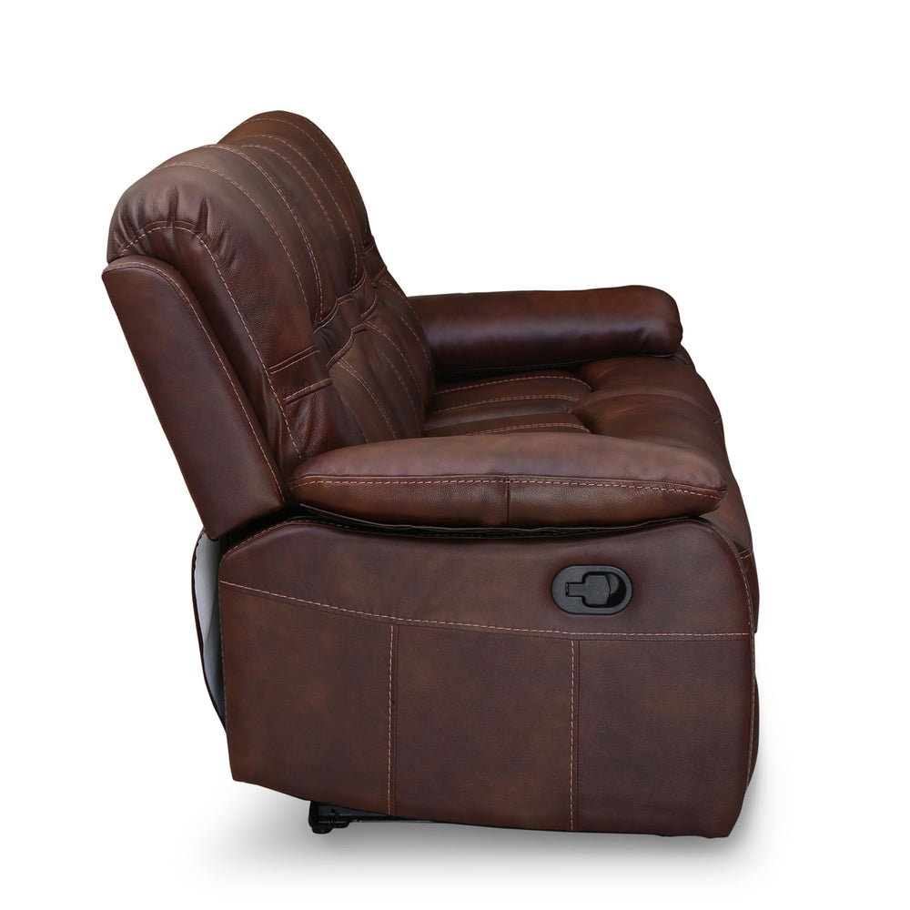 Wilson 3 Seater Manual Recliner- Brown
