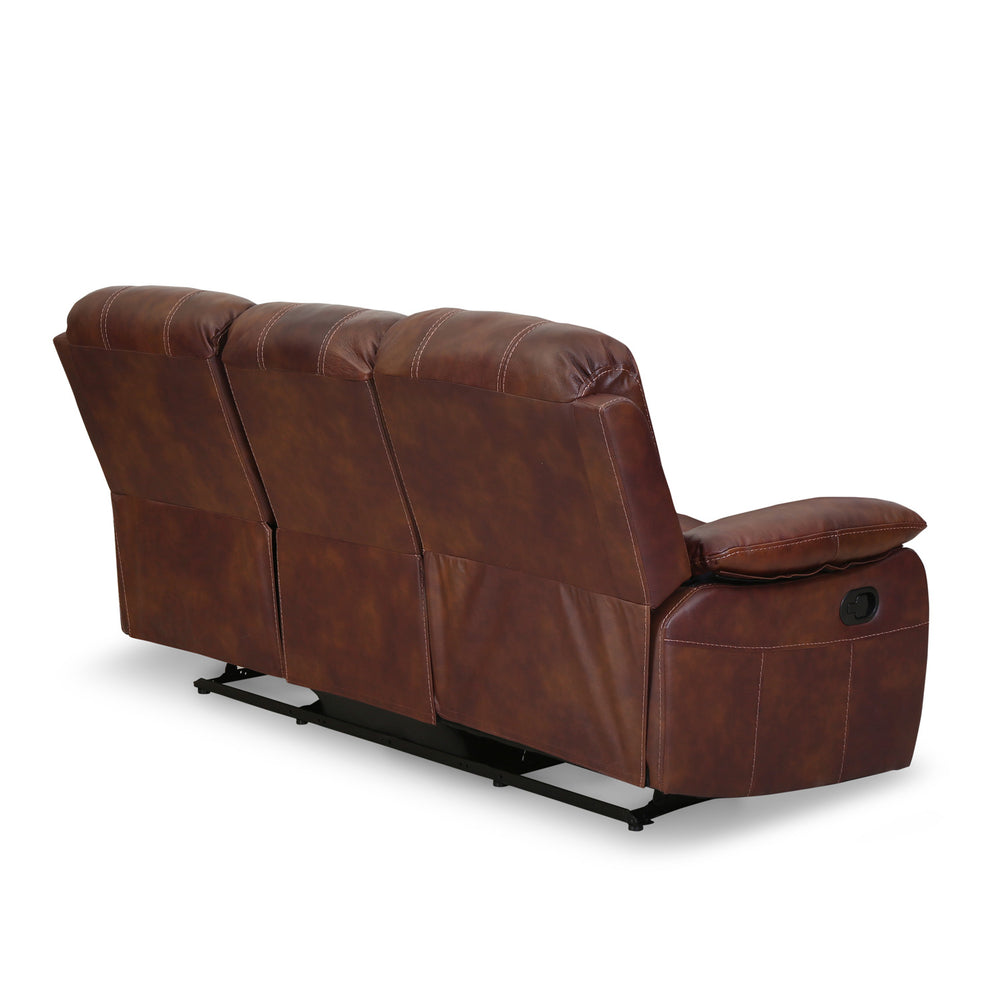 Wilson 3 Seater Manual Recliner- Brown
