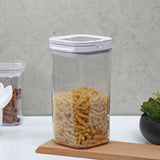 Nilkamal Square Shape 1700 Ml Fliplock Canister Transparent