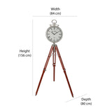 Vintage Style Tripod Stand Floor Clock (Brown)
