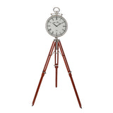 Vintage Style Tripod Stand Floor Clock (Brown)