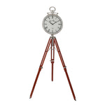Vintage Style Tripod Stand Floor Clock (Brown)