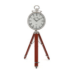 Vintage Style Tripod Stand Floor Clock (Brown)