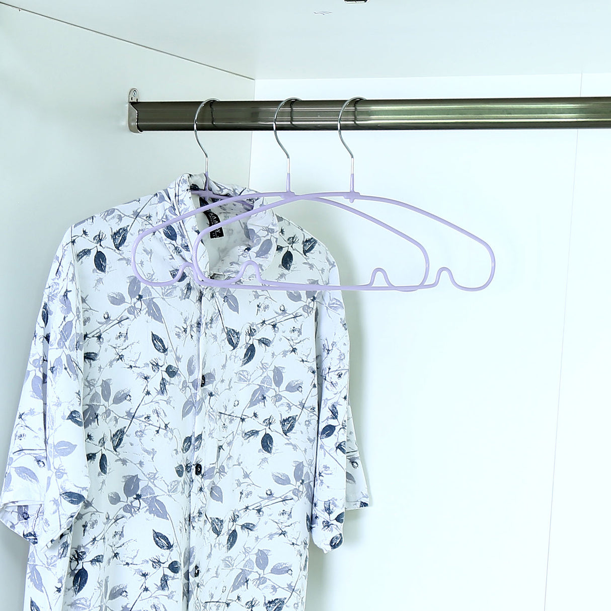 Nilkamal Metal And Pvc Cloth Hanger Set Of 10 (Lavender) - 01