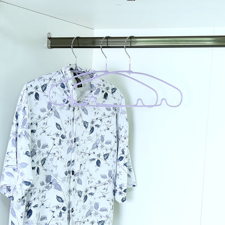 Nilkamal Metal And Pvc Cloth Hanger Set Of 10 (Lavender) - 01