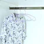 Metal and PVC Cloth Hanger Set of 10- Lavender