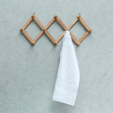 Nilkamal Diamond Shape Multipurpose Wooden Wall Hanger Organiser (Brown)