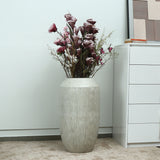 Nilkamal Decorative Fluted Iron Floor Vase (Beige)