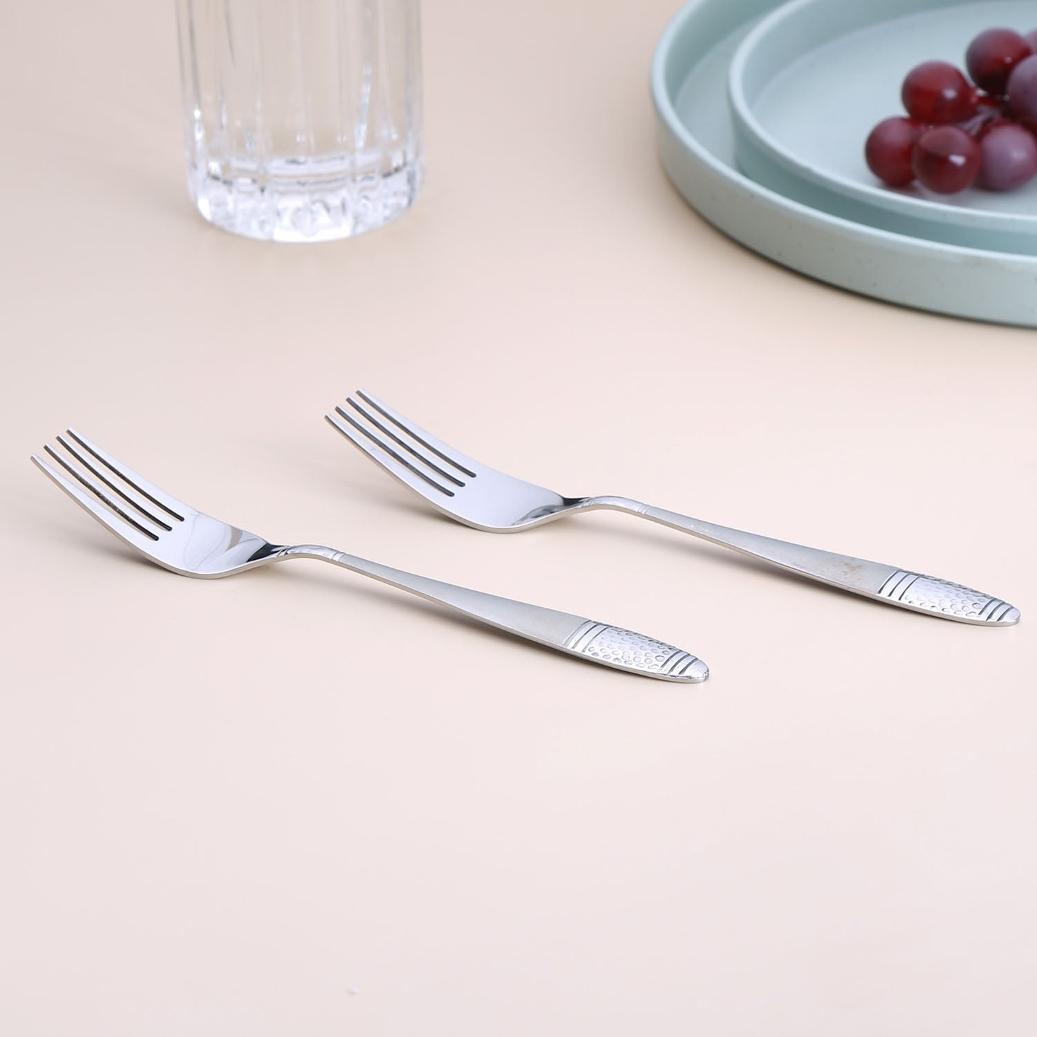 Arias by Lara Dutta Lunar Stainless Steel Dinner Fork Set of 6
