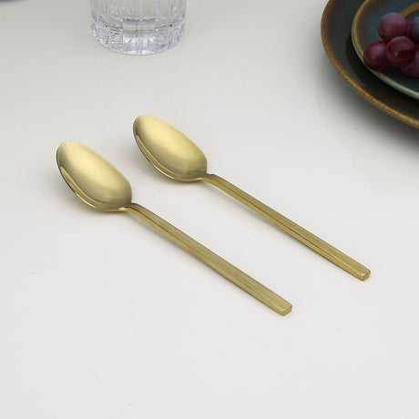 Nilkamal Arias by Lara Dutta Gold Rush Stainless Steel Dinner Spoon Set of 6