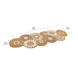 Decorative Floral Beaded Table Runner (Multicolor)