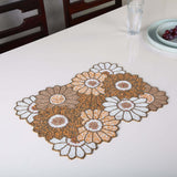 Nilkamal Floral Beaded Rectangular Placemat (Multicolor)