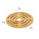 Round Bamboo Trivet- Light Brown