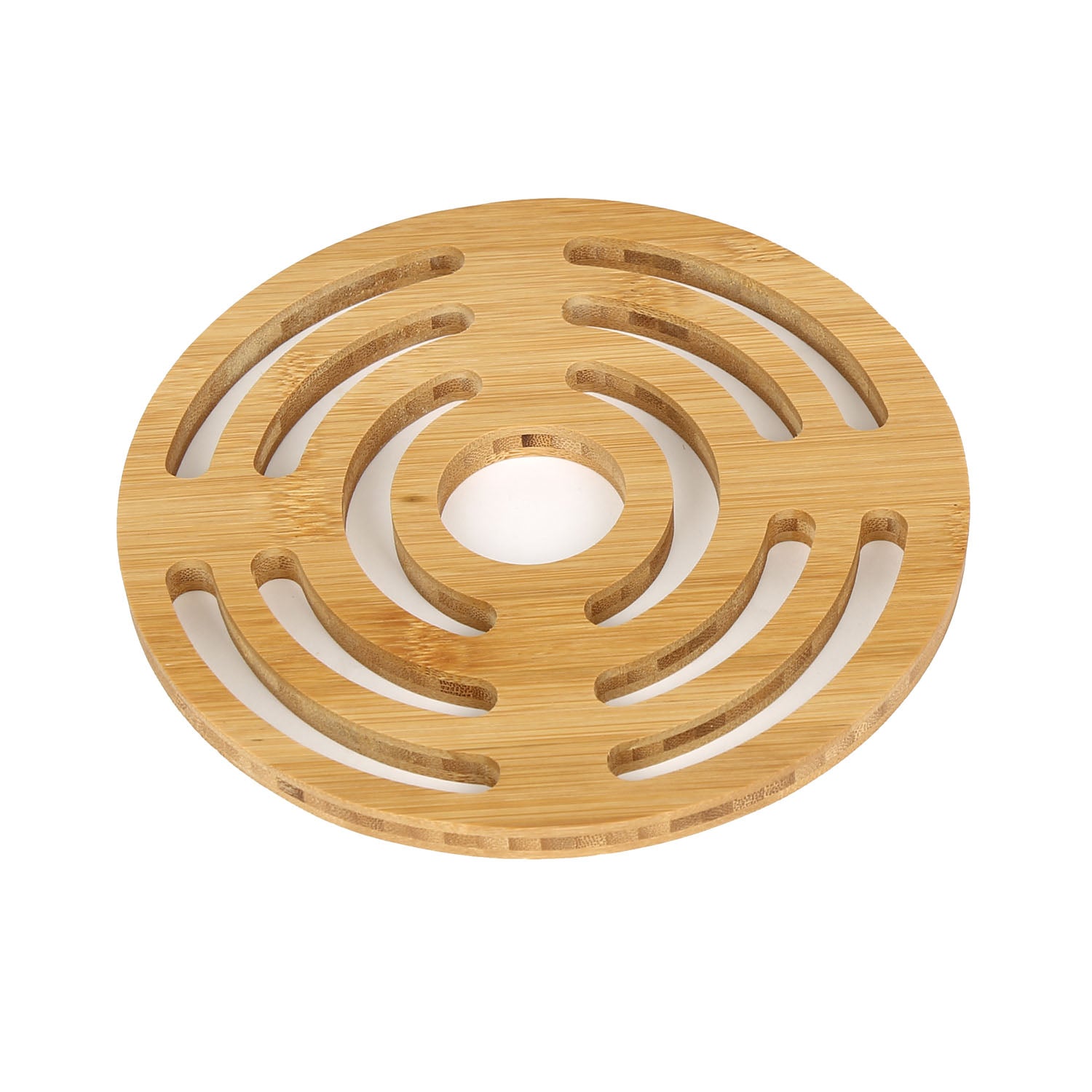 Round Bamboo Trivet- Light Brown