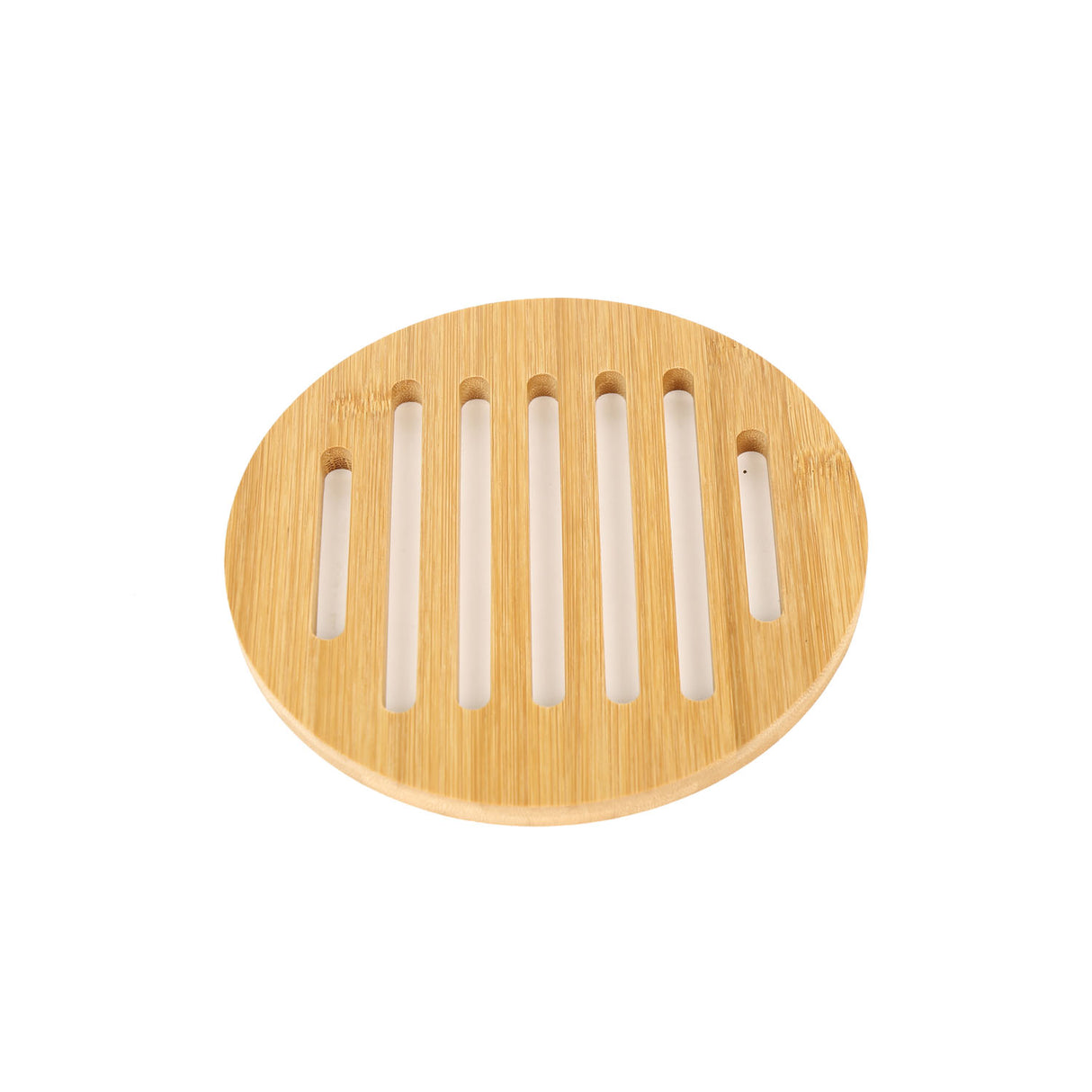 Round Bamboo Trivet- Light Brown