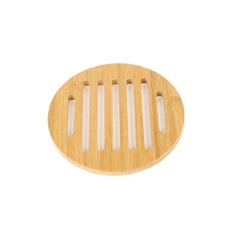 Round Bamboo Trivet- Light Brown